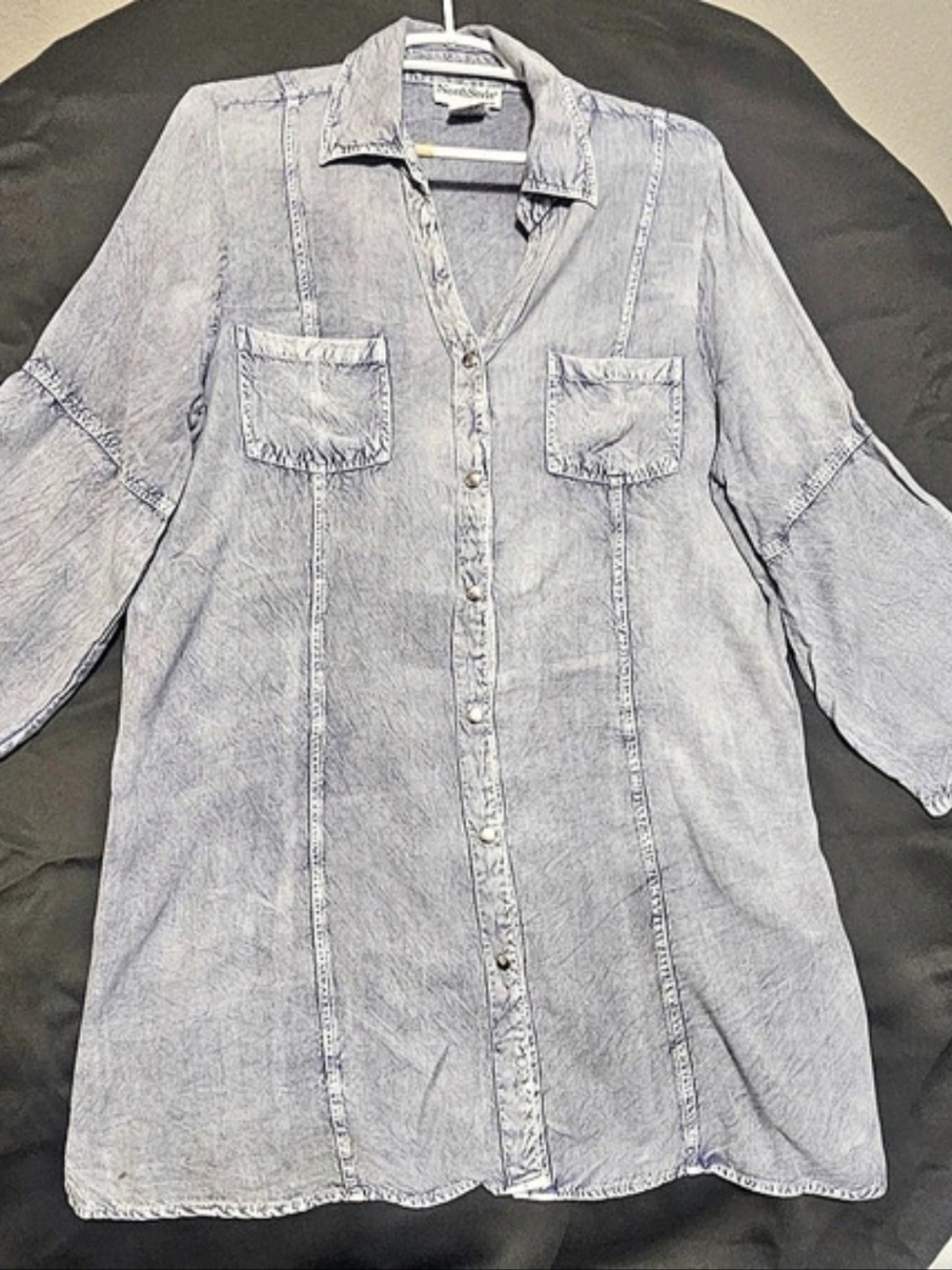 NorthStyle Rayon Button Down Shirt Blue XL Like New